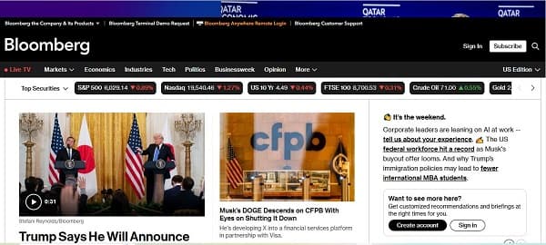 سایت فارکس BLOOMBERG