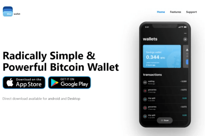 کیف پول بلو ولت (Bluewallet)