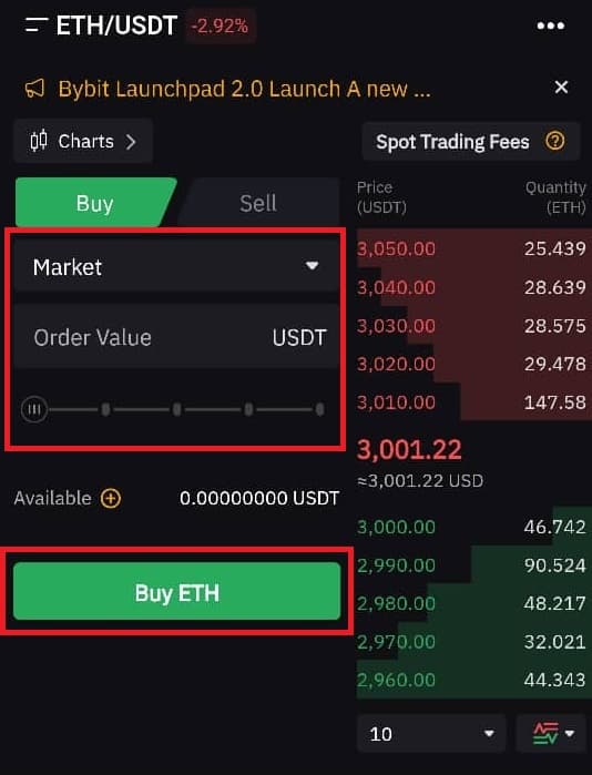 اپلیکیشن صرافی Bybit