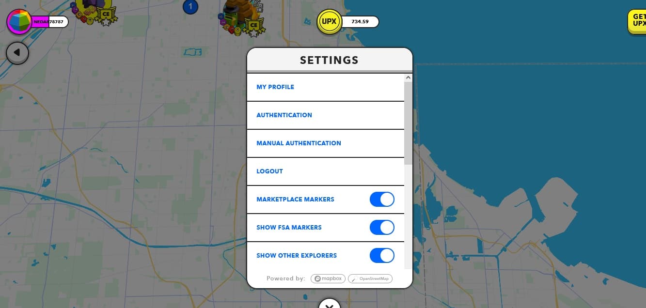 بخش SETTINGS در بازی آپلند