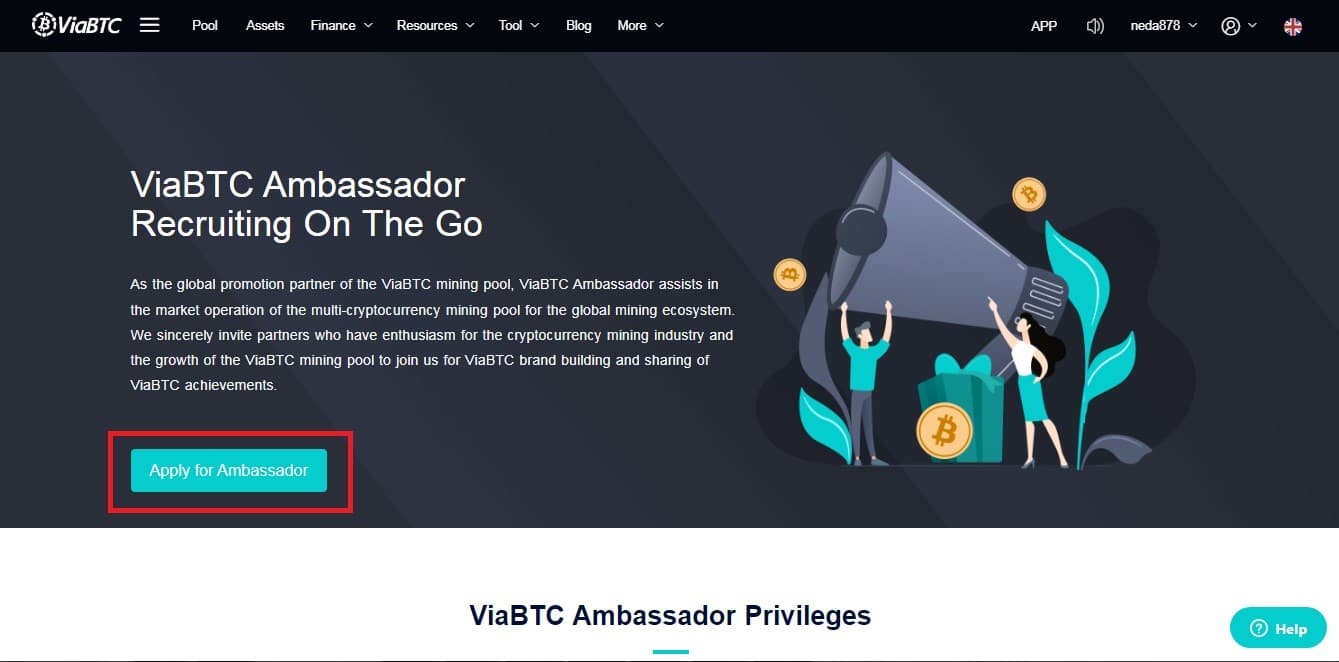 کسب درآمد با استفاده از کد ریفرال در استخر ViaBTC