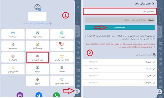 روش های تغییر کارگزار ناظر