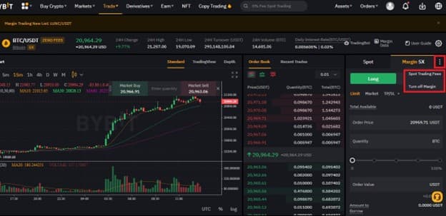 معاملات اسپات مارجین در بای بیت