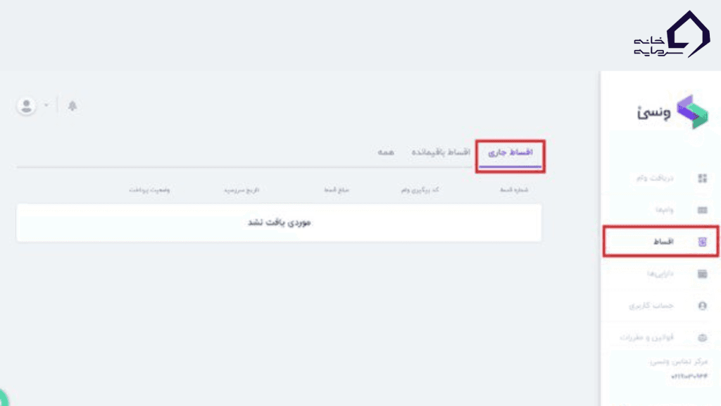 پرداخت اقساط ونسی