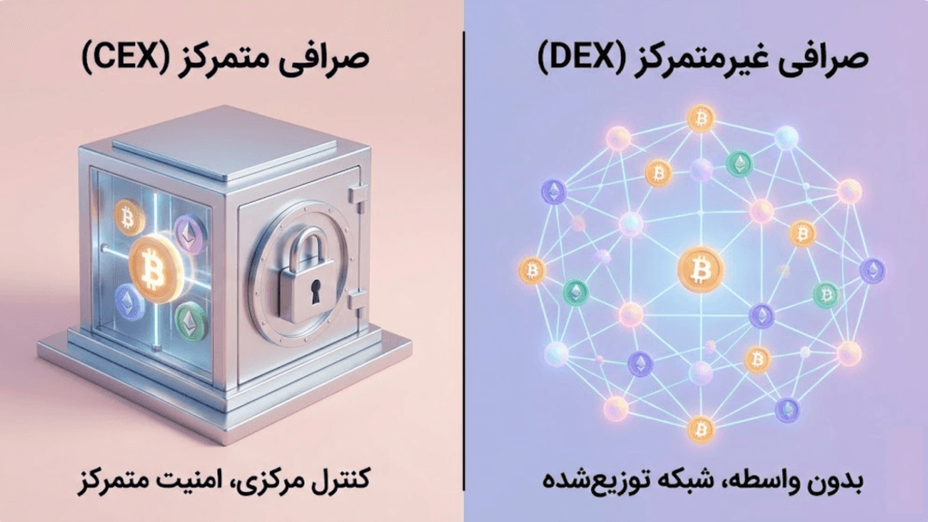 تفاوت صرافی متمرکز و غیر متمرکز