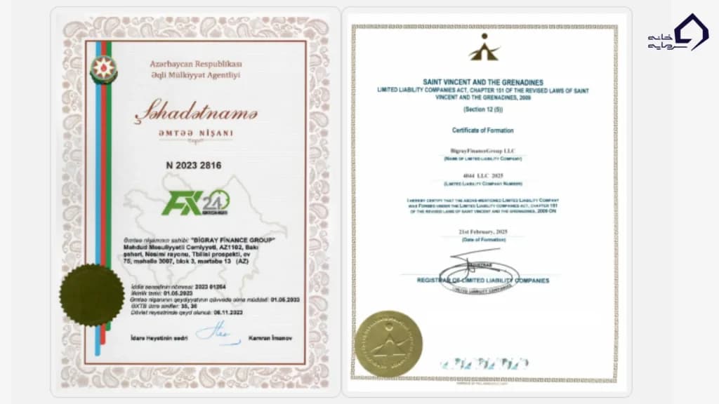 مجوز های بروکرFX24
