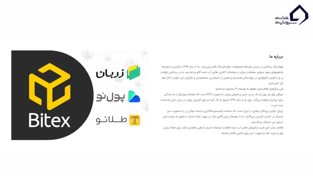 تصویر اطلاعات شرکت مادر پول نو(بیتکس)