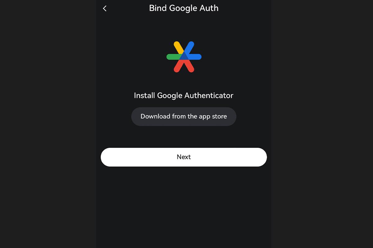 نصب برنامه Google authenticator