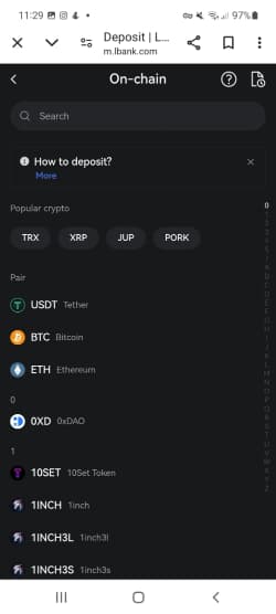 لیست ارز دیجیتال ال بانک