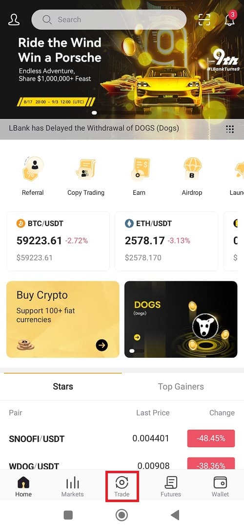 گرید تریدینگ (Grid Trading) صرافی ال بانک اپلیکیشن