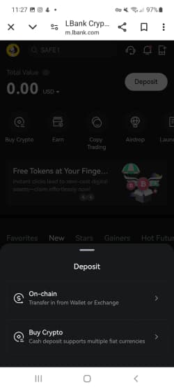 واریز از صرافی ایرانی به ال بانک از طریق on chain