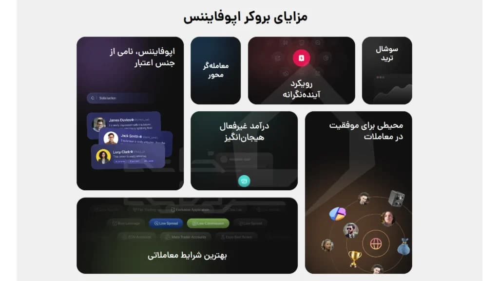ویژگی‌ها و خدمات ویژه بروکر اپوفایننس
