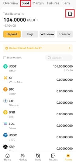 نحوه پیدا کردن رمز تراکنش (TxID) در صرافی XT