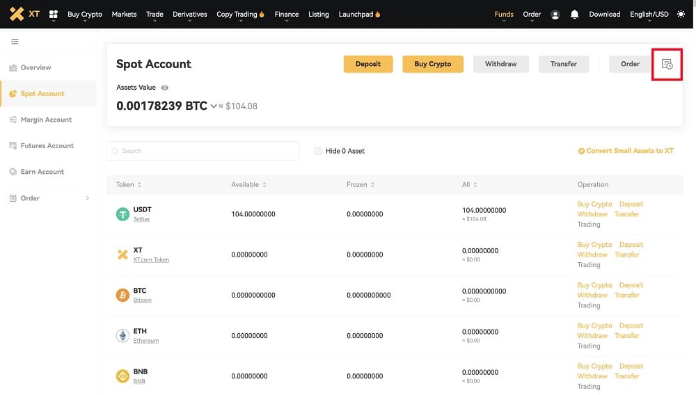 نحوه پیدا کردن رمز تراکنش (TxID) در صرافی XT
