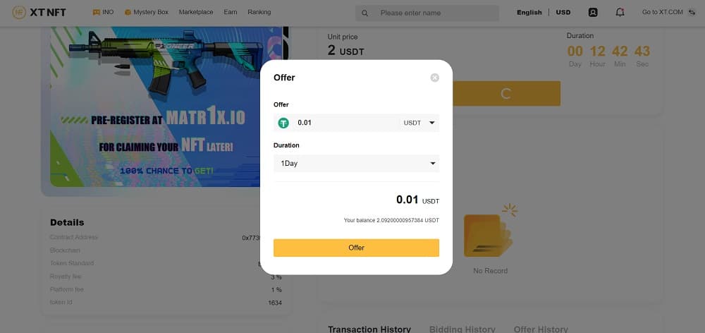 آموزش خرید و فروش NFT در صرافی XT