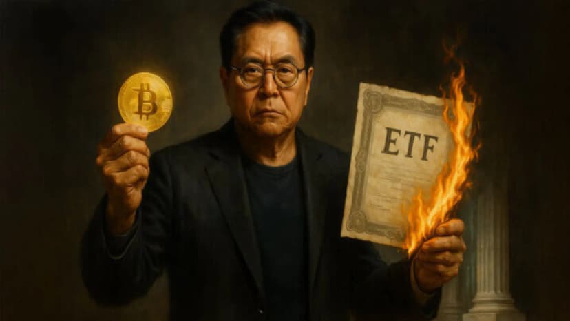 کیوساکی: ETF بیت‌کوین مثل عکس تفنگه! دارایی واقعی بخرید