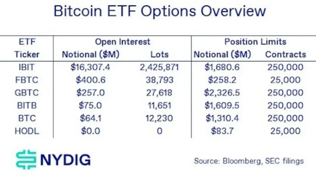 جزئیات محدودیت‌های جدید اختیارات توسط SEC. منبع: NYDIG