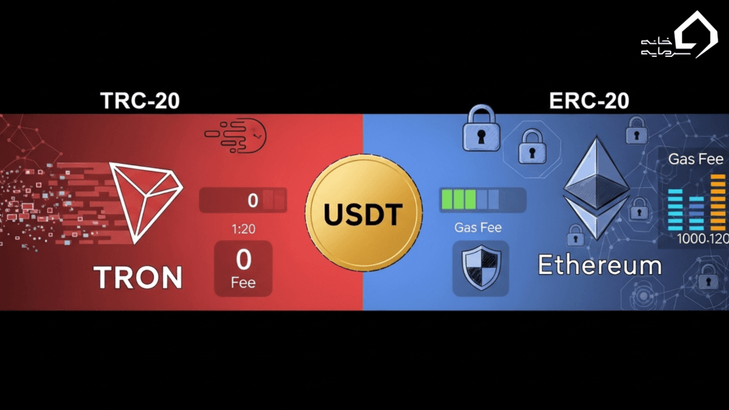 تفاوت بین شبکه‌های مختلف تتر (ERC20، TRC20، و...)