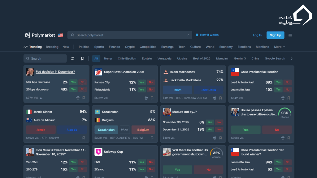 تصویر صفحه اول وبسایت پلی مارکت