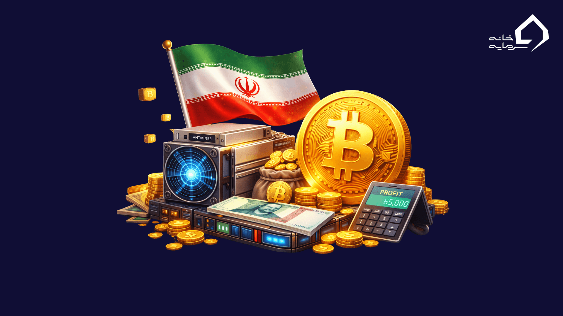 درآمد استخراج بیت کوین در ایران