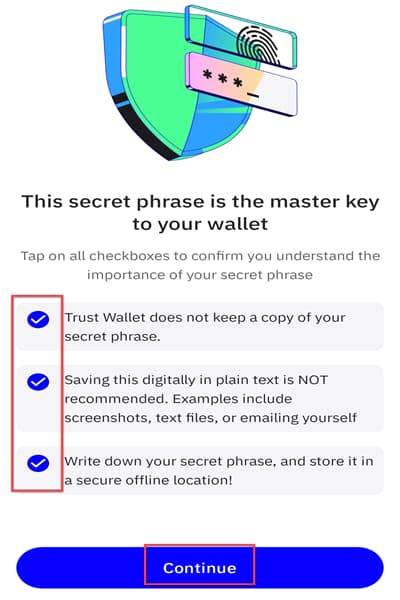 نکات امنیتی کلمات بازیابی در تراست ولت نکات امنیتی کلمات بازیابی در تراست ولت