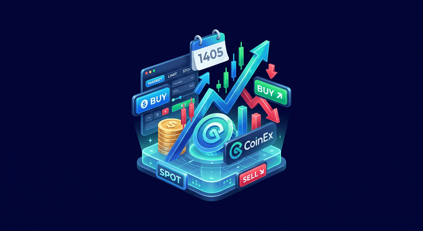 spot-trading-in-coinex.png آموزش کامل معامله اسپات در کوینکس ۱۴۰۵ + انواع روشهای خرید و فروش